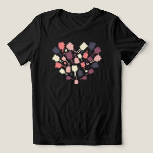 T-shirt En Tri-matière Cute Pickleball Paddle Heart (Design Recto)