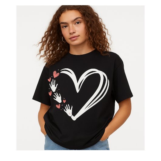 T-shirt En Tri-matière Cute Raccoon Paw Print Heart