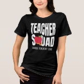 T-shirt En Tri-matière Cute Red Apple Teacher Squad (Recto)