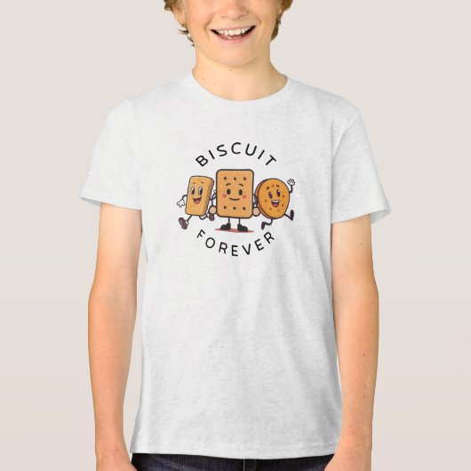 T-shirt En Tri-matière Cute Running Biscuits & Crackers Friends Kids' T (Recto)