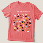 T-shirt En Tri-matière Cute Secourt de chat personnalisée<br><div class="desc">Un motif amusant avec beaucoup d'adorables petits chats. Changez le nom de l'organisme de sauvetage animal pour customiser. Art original de Nic Squirrell.</div>
