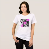 T-shirt En Tri-matière Cute Tic Tac Toe Valentines Coeurs Chemise (Recto plein)