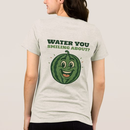 T-shirt En Tri-matière Cute watermelon smiling funny (Verso)