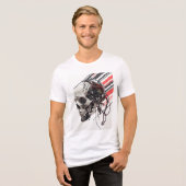 T-shirt En Tri-matière Cyber-crâne (Recto plein)