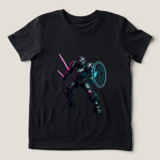 T-shirt En Tri-matière Cybernetic Gladiator – Neon Blade Warrior (Design Recto)