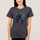 T-shirt En Tri-matière Cybernetic Gladiator – Neon Blade Warrior (Recto)