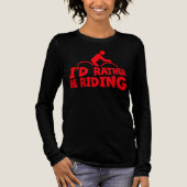 T-shirt En Tri-matière Cyclist I'd Rather Be Riding Red Action (Recto)