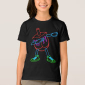 T-shirt En Tri-matière Dabbing Dreidel Funny Cadeaux Hanoukka pour enfant (Recto)