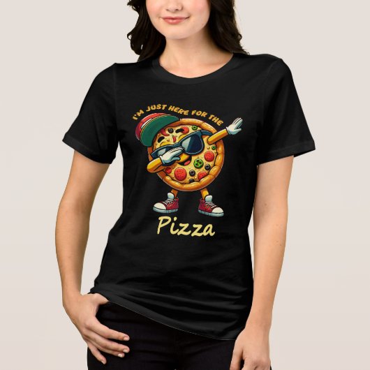 T-shirt En Tri-matière Dabbing Pizza Design (Recto)