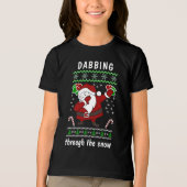 T-shirt En Tri-matière Dabbing through the Snow Christmas (Recto)