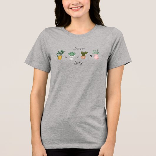 T-shirt En Tri-matière Dame Plante folle | Chic Plantes pointillés (Recto)