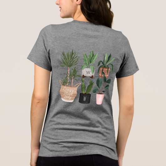 T-shirt En Tri-matière Dame Plante folle | Chic Plantes pointillés (Verso)