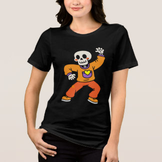 T-shirt En Tri-matière Dancing Skeleton Drôle Halloween T-shirt crâne