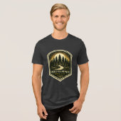 T-SHIRT EN TRI-MATIÈRE DANS LES PINS (Recto plein)
