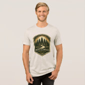 T-SHIRT EN TRI-MATIÈRE DANS LES PINS (Recto plein)