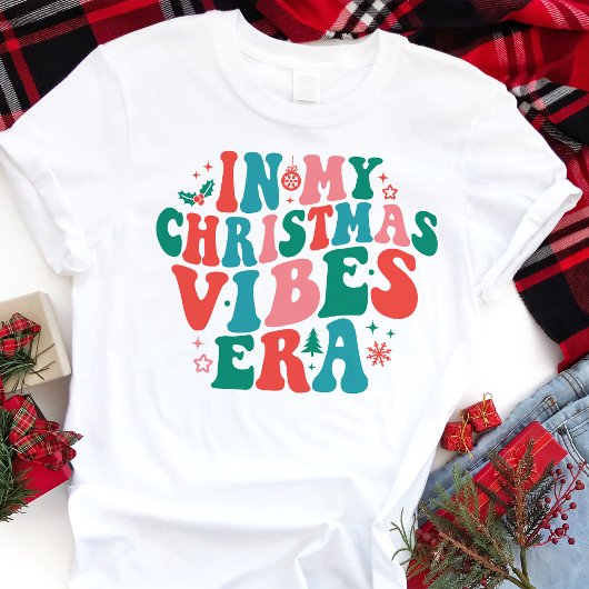 T-shirt En Tri-matière Dans Mes Vibes de Noël Era Rétro Noël