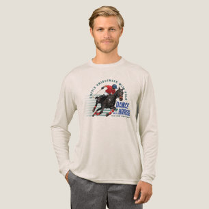 T-shirt En Tri-matière Danse avec cheval (mode clair)   Hommes manches lo