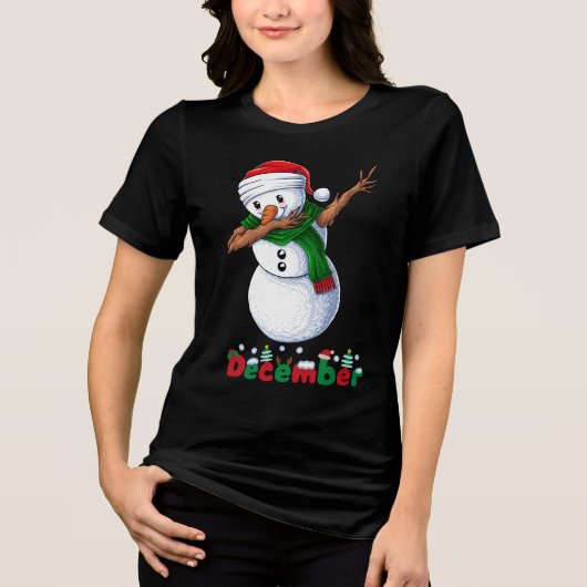 T-shirt En Tri-matière danse étrange snowman (Recto)