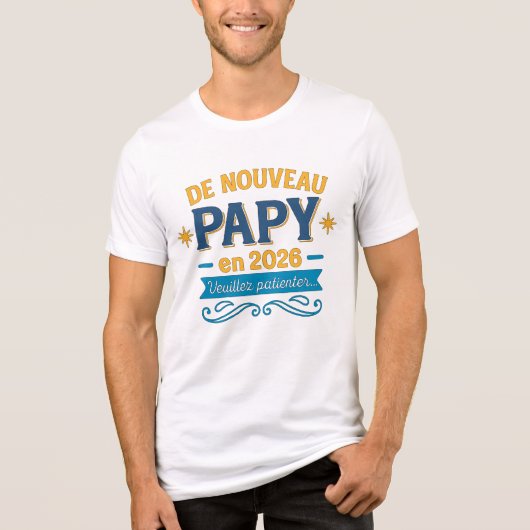 T-shirt En Tri-matière de nouveau papy en 2026 (Recto)