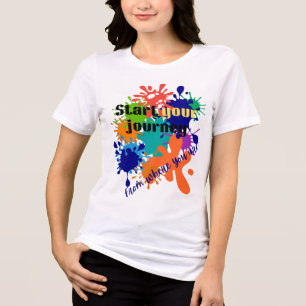 T-shirt En Tri-matière Débutez votre parcours Femme tee-Minimaliste Motiv