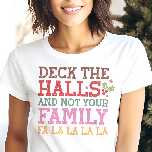 T-shirt En Tri-matière Deck Les Halls Drôle Noël de famille