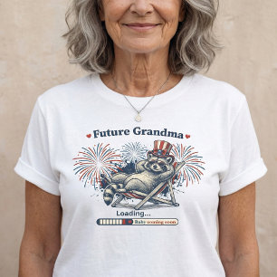 T-shirt En Tri-matière Déclaration de grossesse pour grand-mère le 4 juil