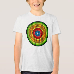 T-shirt En Tri-matière Décor Abstrait Mandala Art Design-65904