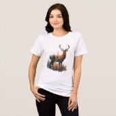 T-shirt En Tri-matière Deer Forest Silhouette – Bella+Canvas Women's Tri- (Recto plein)