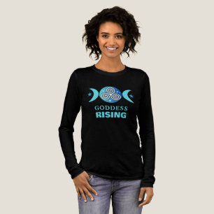 T-shirt En Tri-matière Déesse qui se lève Tee à manches longues bleu sarc