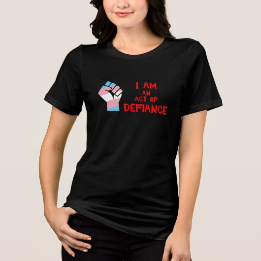 T-shirt En Tri-matière Défiance (transgenre LGBT) (Recto)