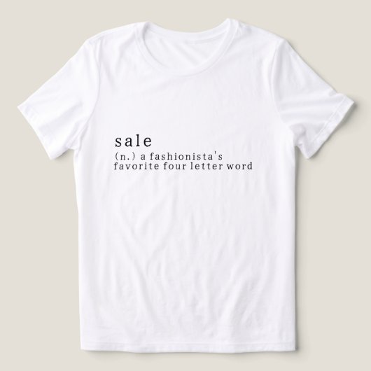 T-shirt En Tri-matière Définition du dictionnaire de vente (Design Recto)