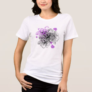 T-shirt En Tri-matière Dentelle de Wahin Tee - shirts d'orchidée hawaïenn