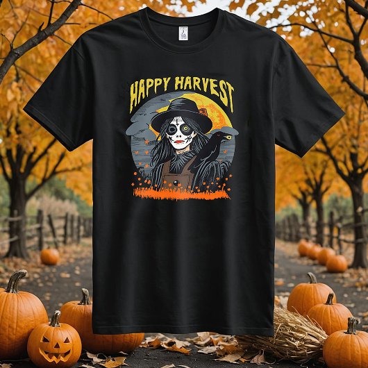 T-shirt En Tri-matière Déplaisant Crow & Halloween Scarecrow Éffrayant Ey