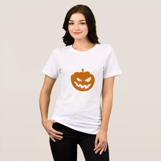 T-shirt En Tri-matière Déplaisant Cute Citrouille Halloween (Recto plein)