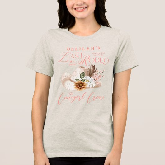 T-shirt En Tri-matière Dernier Rodeo Chic Cowgirl Casquette Western Bride (Recto)