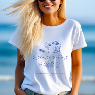 T-shirt En Tri-matière Dernier Toast sur la Côte Bienvenue à la Bachelore