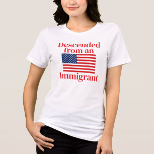 T-shirt En Tri-matière Descendu d'un immigrant (personnalisable)