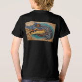 T-shirt En Tri-matière Design d'art crocodile australien (Verso)