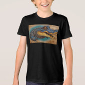 T-shirt En Tri-matière Design d'art crocodile australien (Recto)