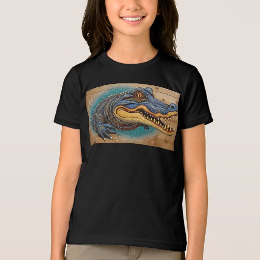 T-shirt En Tri-matière Design d'art crocodile australien (Recto)
