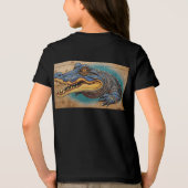 T-shirt En Tri-matière Design d'art crocodile australien (Verso)