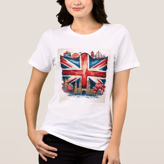 T-shirt En Tri-matière Design de T-shirt britannique Union Jack Iconic (Recto)