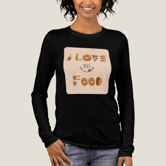 T-shirt En Tri-matière Design gourmand avec pizza, beignets, hamburger &  (Recto)