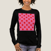 T-shirt En Tri-matière Design Pois rouge sur rose (Recto)