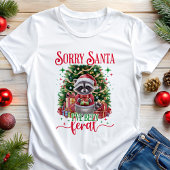 T-shirt En Tri-matière Désolé Père Noël Feral Raccoon Noël