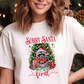 T-shirt En Tri-matière Désolé Père Noël Feral Raccoon Noël