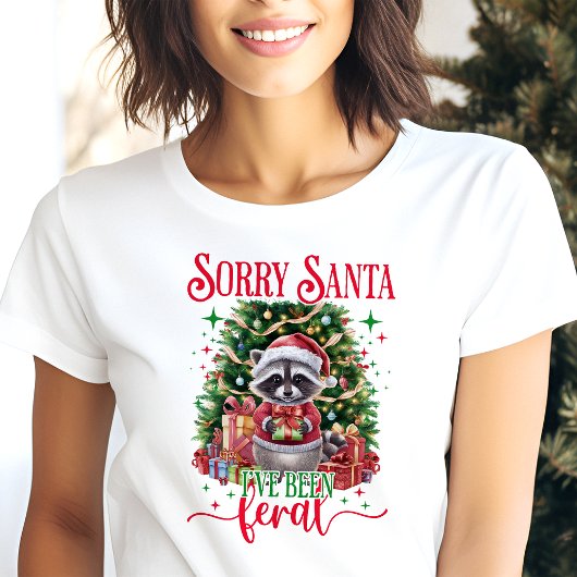 T-shirt En Tri-matière Désolé Père Noël Feral Raccoon Noël