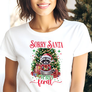 T-shirt En Tri-matière Désolé Santa Raton laveur de Noël