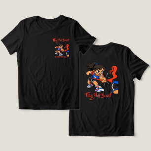 T-shirt En Tri-matière Dessin animé de bête qui tire sur le drapeau