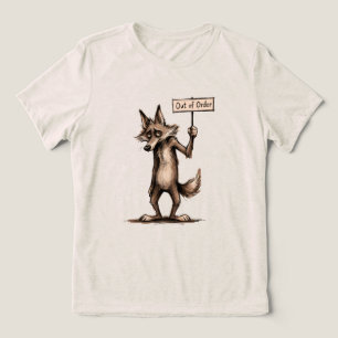 T-shirt En Tri-matière Dessin animé de coyote drôle et grincheux hors ser